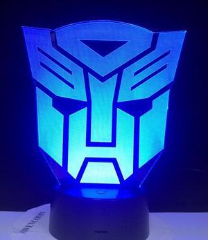 Weastlinks Optimus Prime Character Boy Gift Transformers 3D LED Illusion Desk Table RGB Night Light Colorful Lamp Kids Boys Birthday Gift