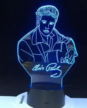 Weastlinks Johnny Hallyday Guitar Home Decoration Bright Base Remote Touch Color Changing Bedroom Nightlight Holiday Gift