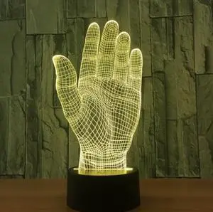 Weastlinks NEW Creative Middle Finger 3D Skull LED Night Light 16 Color Change Bedside Nightlight Indoor Decoration Lighting Halloween Gifts