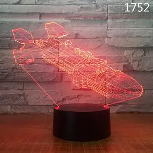 Weastlinks Sail Boat - 3D Optical Illusion Novelty Table Lamp Beautiful Sea Boat Shape Night Light