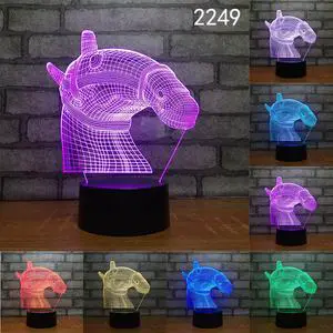 Weastlinks Cartoon Zebra Bear Monkey Cute Animal Shape Acrylic LED Lamp 3D Night Light For baby children Sleeping Lighting