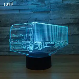 Weastlinks Crane Truck Fire Car School Bus Design Acrylic Cars 7/16 Colors Change 3D Illusion Boys Kids Gifts