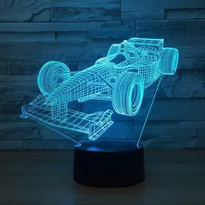 Weastlinks Multi Colors 3D Car Night Lamp Acrylic Panel Car Shape LED Light with 7 Colors Change Touch or Remote Control