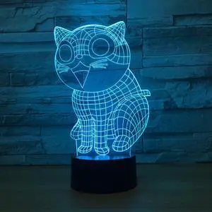 Weastlinks LED Night Lamp Touch Sensor Cat Acrylic Animal Light Colorful Child Holiday Gift Sleepping Creative Bedroom Desktop Decor Lamp