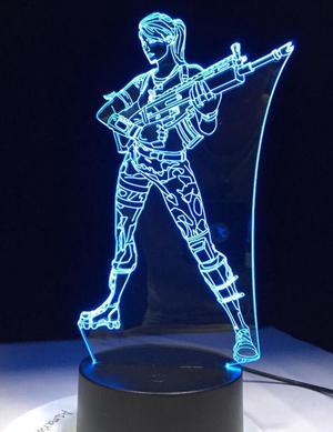Weastlinks Battle Sniper Rifle Silent Gun SCAR M4A1 3D LED Lamp 7 Colors Touch Base Night Light Back To School's Decor Night Gift