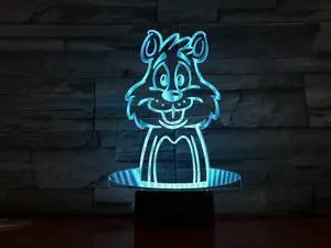 Weastlinks Cartoon Rabbit 3D lamp Optical illusion 7 colorful table Lamp LED Night Light engraved acrylic nightlight Crafts Kids
