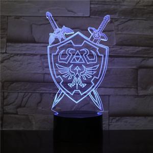 Weastlinks 3D Night Lights Table Lamp Anime Game Breath of the Wild Visual Illusion 3d Led Luces Navidad