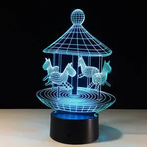 Weastlinks Santa Claus 7 Color Lamp 3D Visual Led Night Lights For Kids Touch USB Table Lampara Lampe Sleeping Nightlight Christmas Gift