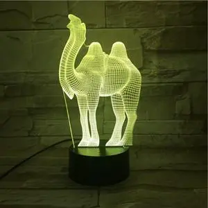 Weastlinks Creative 7 Colorful Gradients Atmosphere Visual 3D USA Flag LED Night Light USB Table Lamp Bedside Home Decor Gift