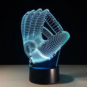 Weastlinks American Football Helmet Lamp 3D Night light Bedroom Decor Alarm Clock Michelangelo David 7 Colors Drop shipping Sports Nightlight Baby Child Gifts