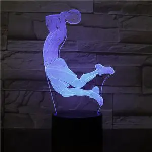 Weastlinks Baseball Basketball Ice Hockey 3D LED Night Light for Club Home Office Room Decor Light Gift for Kid Child Colorful Desk Lamp