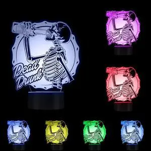 Weastlinks Tailor Shop Sewing Tools 3D Optical illusion Novelty Light Sewing Machine Seamstress Decorative Lighting Coffee Logo Sleepy Light Table Lamp
