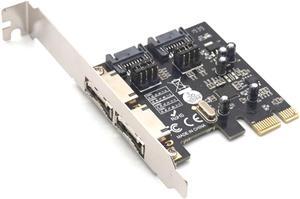 Weastlinks 2 Port Sata 2 Port Esata 3.0 PCIE Pci-E To SATA ESATA Expansion Card Pcie Adapter Card