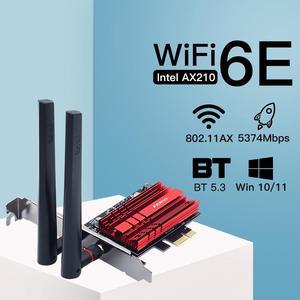 NeweggBusiness - Desktop Wi-Fi 6 Intel AX210 PCIe WiFi Adapter