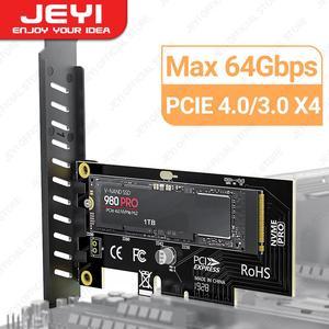 M.2 NVME SSD to PCIe 4.0 Adapter Card 64Gbps M-Key PCIe4.0 X1 X4