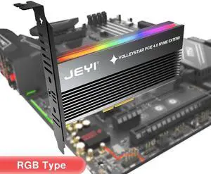 Weastlinks PCIE To NVMe Adapter With Aluminum Alloy Heatsink, M.2 RGB PCIe 4.0 Card With 1/2U Low Standard Profile Bracket
