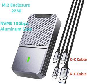Weastlinks 2230 NVMe SSD Enclosure, PCIe USB3.2 10Gbps Aluminum M.2 Case Portable External Solid State Disk Box Supports UASP TRIM