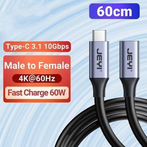 Weastlinks USB C Extension Cable Type C Extender Male to Female USB 3.1 Gen 2 10Gbps Data Transfer 60W Fast Charging for iPad Laptop