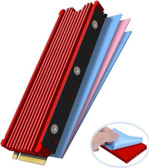 Weastlinks M.2 2280 SSD Heatsink Support PS5 PC NVME NGFF 2280 SSD Double-Sided Heat Sink Cooling with Thermal Silicone Pads Cooler