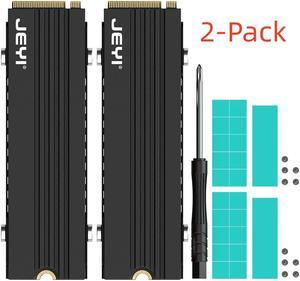 Weastlinks 2-Pack M.2 Heatsink for PS5 / PC, Slim 7mm Height Low Profile Aluminum Convective NVMe Cooler, Passive Heat Sink with Fins