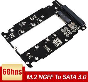 Weastlinks M.2 NGFF to 2.5" SATA 3.0 Adapter, M.2 SATA SSD to SATA III 6Gbps Expansion Card Support 2230 2242 2260 2280 Hard Drive