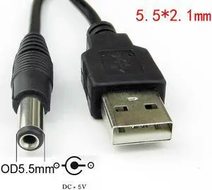 Weastlinks USB to DC Power Cable Jack USB DC 2.0*0.6mm 2.5*0.7mm 3.5*1.35mm 4.0*1.7mm 5.5*2.1mm 5V DC Barrel Jack USB Power Cable Connector