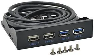 Weastlinks HUB USB 2.0 USB 3.0 4 Port Front Panel USB3.0 Hub Splitter Internal Combo Bracket Adapter for Desktop 3.5 Inch Floppy Bay