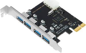 Weastlinks PCIe To 4 Port USB 3.0 HUB PCI Express Expansion Card Adapter 5 Gbps Speed For Desktop PCI Express USB 3.0