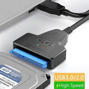 Weastlinks SATA to USB 3.0 / 2.0 Cable Up to 6 Gbps for 2.5 Inch External HDD SSD Hard Drive SATA 3 22 Pin Adapter USB 3.0 to Sata III Cord