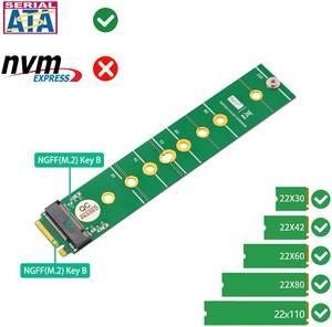 Weastlinks M.2 NGFF B Key SSD Adapter Converter Riser Board Key-B to Key-B Convert Card Expansion Slot for 2230 2242 2260 2280 M.2 SATA SSD