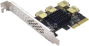 Weastlinks PCIE 1 to 4 Riser Card PCIE To PCIE Adapter 1 Turn 4 PCI Express Slot X4 to X16 USB3.0 Riser Card Converter For BTC Miner Mining