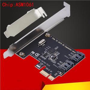 Weastlinks SATA PCI E Adapter 2 Port SATA 3.0 to PCIe X1 Expansion Adapter Card SATA 3 PCI-e PCI Express Converter ASM1061