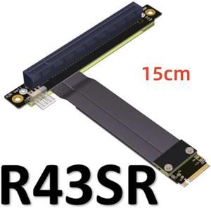Weastlinks 32G/bps PCI-e 16x To M2 M.2 NGFF NVMe Key-M 2230 2242 2260 2280 Riser Card Gen3.0 Cable PCIe x16 Extender with Sata Power Cable