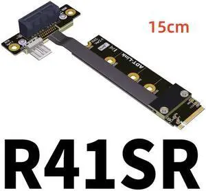 Weastlinks M.2 NVMe PCIE 1x 4.0 to M.2 NVMe Key M Riser Adapter Card Extension female chassis M2 PCI-Express X1 Sata Power Cord