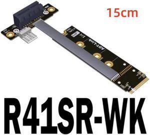 Weastlinks M.2 NVMe PCIE 1x 4.0 to M.2 NVMe Key M Riser Adapter Card Extension female chassis M2 PCI-Express X1 Sata Power Cord