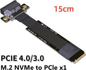 Weastlinks M.2 NVMe PCIE 1x 4.0 to M.2 NVMe Key M Riser Adapter Card Extension female chassis M2 PCI-Express X1 Sata Power Cord