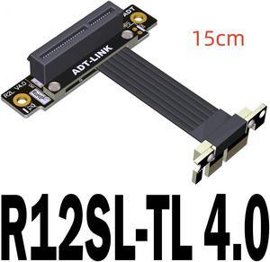 Weastlinks Riser PCIe X1 To X4 PCI Express 4.0 X1 To X4 Double 90 Degrees For PCIe X4 NVMe SSD, LAN, USB Cards,extension Vertical