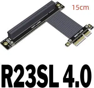 Weastlinks PCIe 4.0 x4 to x16 Riser Cable 32G/bps PCI-E 4x 16x Extender Conversion Cable PCI Express GEN4