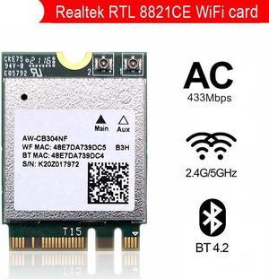 Weastlinks Realtek RTL8821CE AW-CB304NF 802.11AC 1X1 NGFF M.2 dual band 2.4G 5G 433Mbps BT Bluetooth 4.2 WiFi wireless network card