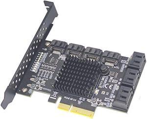 Weastlinks Chi a Mining PCIE SATA Card Adapter 10 port SATA 3.0 to PCI Express 3.0 X4 Expansion Card SATA3.0 6G PCI-E SATA Controller Riser
