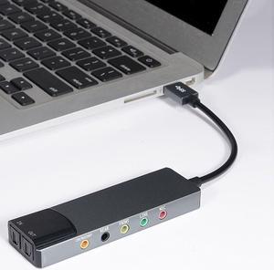Weastlinks External Audio Converter Aluminium Alloy USB Audio Adapter 7.1 5.1 Channel External Audio Card SPDIF Optical for Laptop Desktop