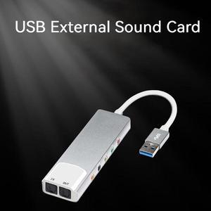 Weastlinks External Audio Converter Aluminium Alloy USB Audio Adapter 7.1 5.1 Channel External Audio Card SPDIF Optical for Laptop Desktop Sound Blaster AE-9