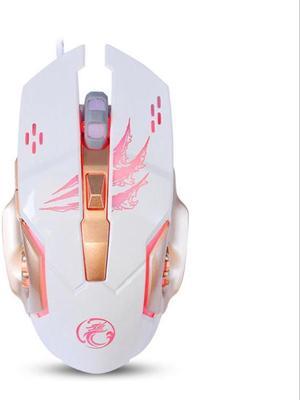 Weastlinks Wired Gaming Mouse Gamer Computer Mouse Gaming Mouse USB Ergonomic Mouse 6 Buttons Game Mice For PC Gamer White