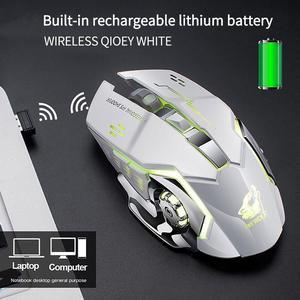 Weastlinks Wireless Charging Game Mouse Mute Mouse Mechanical Mouse Optical Mouse for PC Laptop Desktop White