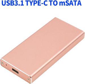 Weastlinks Aluminum USB3.1 Type-C to mSATA SSD Enclosure USB3.0 mSATA SSD Case Screw Fixing With Data Cable For Windows/Linux/Mac