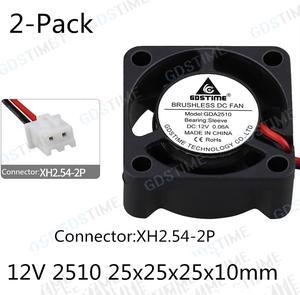 Weastlinks 2Pcs DC 5V 12V 24V Fan 25MM 25x25x10MM Laptop Ultrathin Brushless Axial Cooling Fan 2510 Fan XH2.54