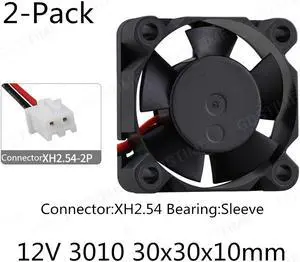 Weastlinks 2Pcs DC 5V 12V Fan 30MM 3010 30x30x10mm Laptop Ultrathin Brushless Axial Cooling Fan 3010 Fan XH2.54