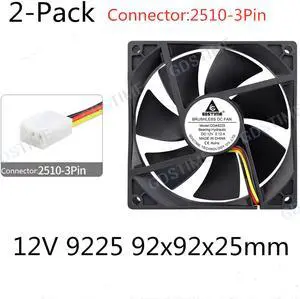 Weastlinks DC 12V 24V 48V Fan 9cm 92mm 9225 92x92x25mm Ultrathin Brushless Axial Cooling Fan 9225 Fan 2Pin Dual Ball USB Fan Grill Net