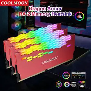 Weastlinks RA-2 RAM Memory Heat Sink Cooler 5V 3Pin ARGB Colorful Mental Heat For Desktop Computer Cooling PC Accessories