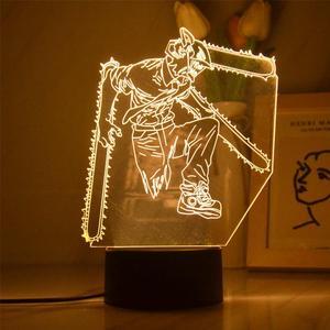 Weastlinks 3D Led Night Lamp Anime Chainsaw Man Aki Hayakawa 16 Colors for Bedroom Decor Kids Birthday Gift Manga Chainsaw Man Led Light Bedside